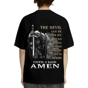 Men's Vintage Templar Cross Graphic Crew Neck T-Shirt, 3D Printed Plus Size Black Street Casual Short Sleeve Daily Wear Basic Fashion Tee mcr good Gooner Eat Sleep Goon Repeat men funny