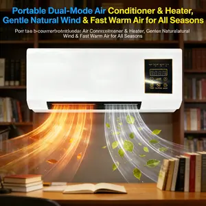 Wall Mounted Heater 1400W Dual Mode, Fast Heating and Natural Wind Function, Electric Heater for Bedroom Office Living Room