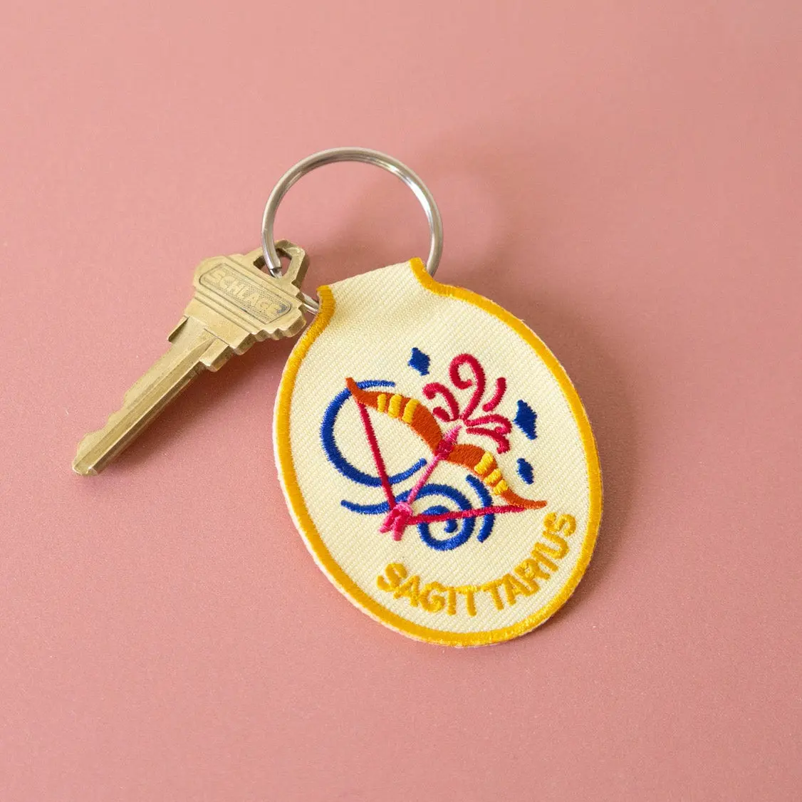 Sagittarius Embroidered Keychain