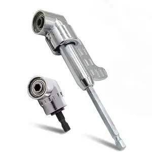 Right Angle Drill Adapter, 105° Corner Screwdriver Bit Holder, Flexible Right Angle Attachment for Tight Spaces, 1/4" Hex Shank Drill Tool