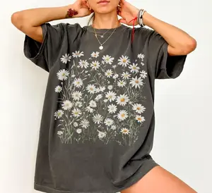 Daisy Flower Shirt, Wildflowers Shirt, Cottagecore Floral Tee, Botanical Shirt, Nature Aesthetic Tee, April Birth Flower Gift