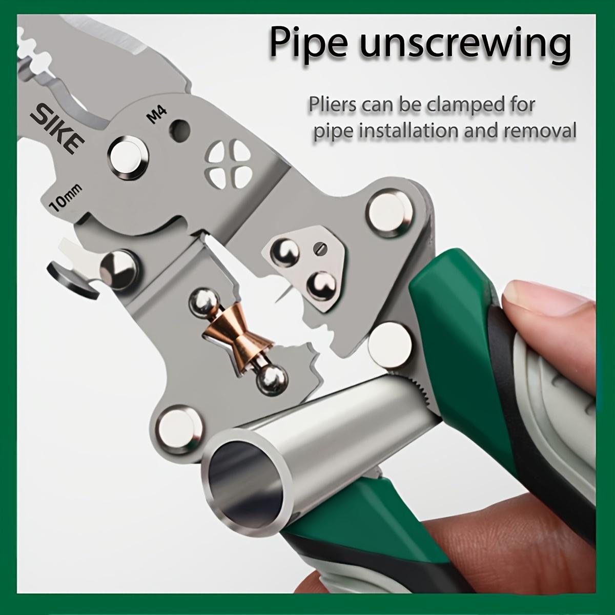 Foldable Multi-Function Wire Stripper Pliers, Heavy-Duty High Carbon Steel Electrician Tool for Stripping, Cutting, Crimping & Gripping