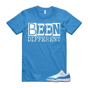 Tee Matching University Blue 11 Sneaker, University Blue Outfit Tee, Blue White Sneaker Match Shirt, Trendy Graphic T-Shirt, Unisex Cotton Streetwear