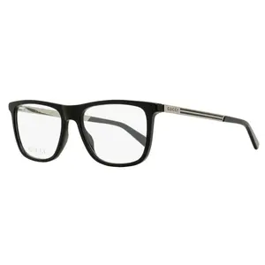 Gucci Classic Rectangular Eyeglasses GG0691O 001 Black/Ruthenium 54mm