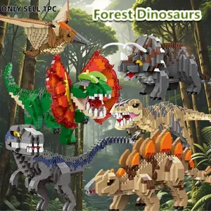 Dinosaur Assembly Building Blocks Set, 1542 Pieces DIY Educational Toy, Includes Tyrannosaurus Rex & More, Perfect Gift for Kids & Home Decor, Creative Building Blocks