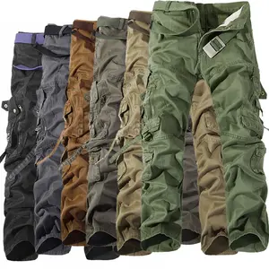 Men's Tactical Cargo Pants|   8-Pocket Loose Fit Cotton Workwear for Outdoor Use, Sizes 28-42 Menswear Trouser
