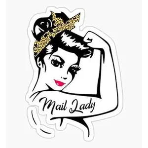 Mail Lady Leopard Rosie Postal Worker Ballot Voting by Mail - Sticker Graphic - Decal Sticker