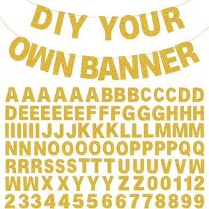 DIY Letter Banner Kit, Includes 107 Letters & Numbers, 1 Rope, 2 Pins, Perfect for Birthday Parties & Baby Showers, Decorative Banner, Party Decoration Supplies