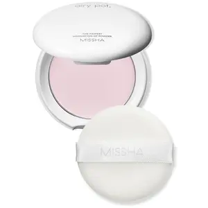 MISSHA Airy Pot Pressed Pink Powder Pact 5g/0.176 oz I Make Up Finishing Setting Powder For a Natural Radiant Finish