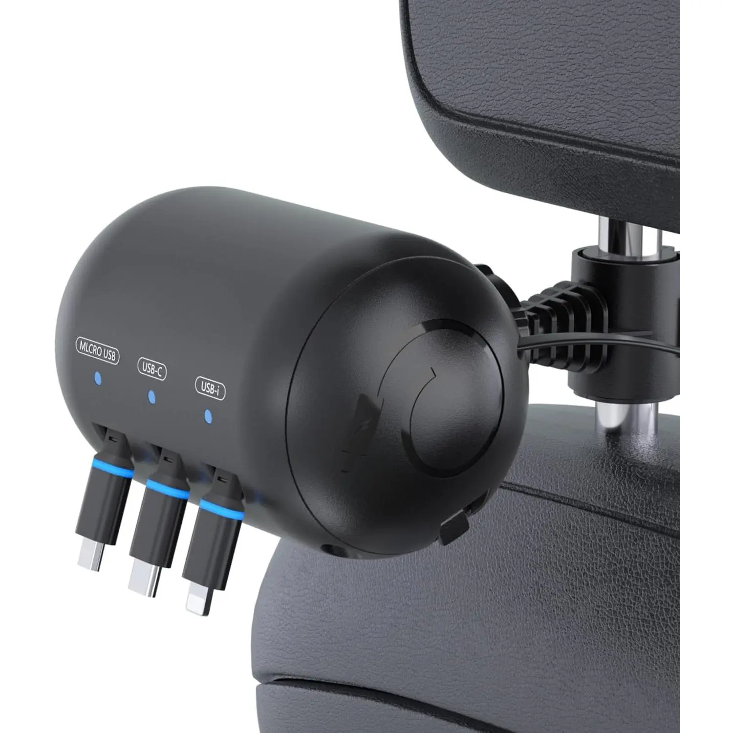 Multi Car Retractable Backseat 3 in 1 Car Charging Station Box Compatible with All Phones |       iPhone |       Samsung |       Uber Taxi Lyft Turo Ride Share Customer Charging Dock Attach to Headrest, Car Accessories