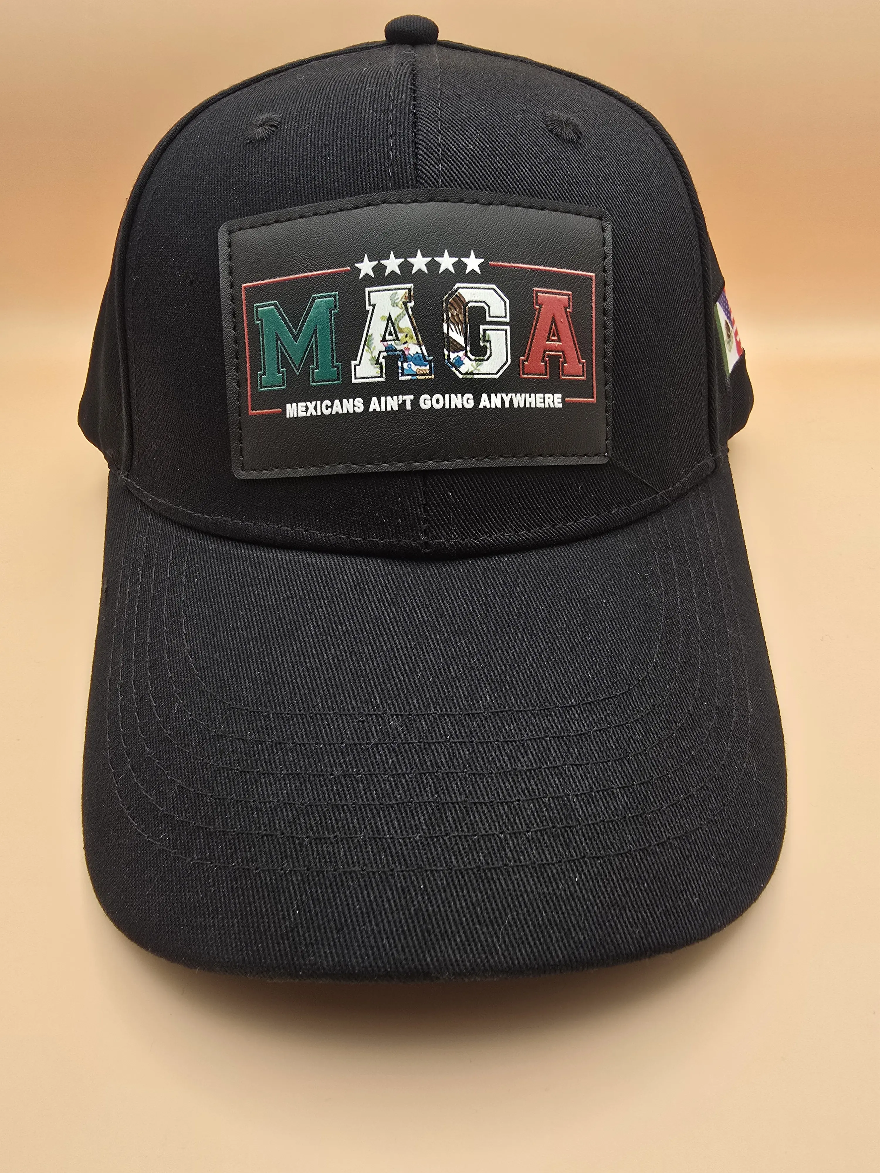 Mexicans aint going anywhere hats with real leather patch