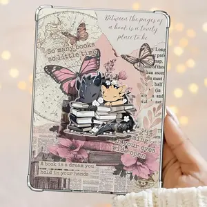 Cute Tairn And Andarna With Books Fourth Wing Dragons Fantasy Romance Dragon Magnetic Kindle Grip Book Lover Cute Bookish Kindle Accessories Phone Holder PopSocket Phone Grip Magnetic Pop Socket Phone Grip