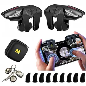 PUBG Mobile Triggers Combo, L2R2 4 Triggers Mobile Phone Controller for PUBG/Fortnite/Call of Duty/Rules of Survival, Aim & Fire Trigger for iPhone & Android Phones
