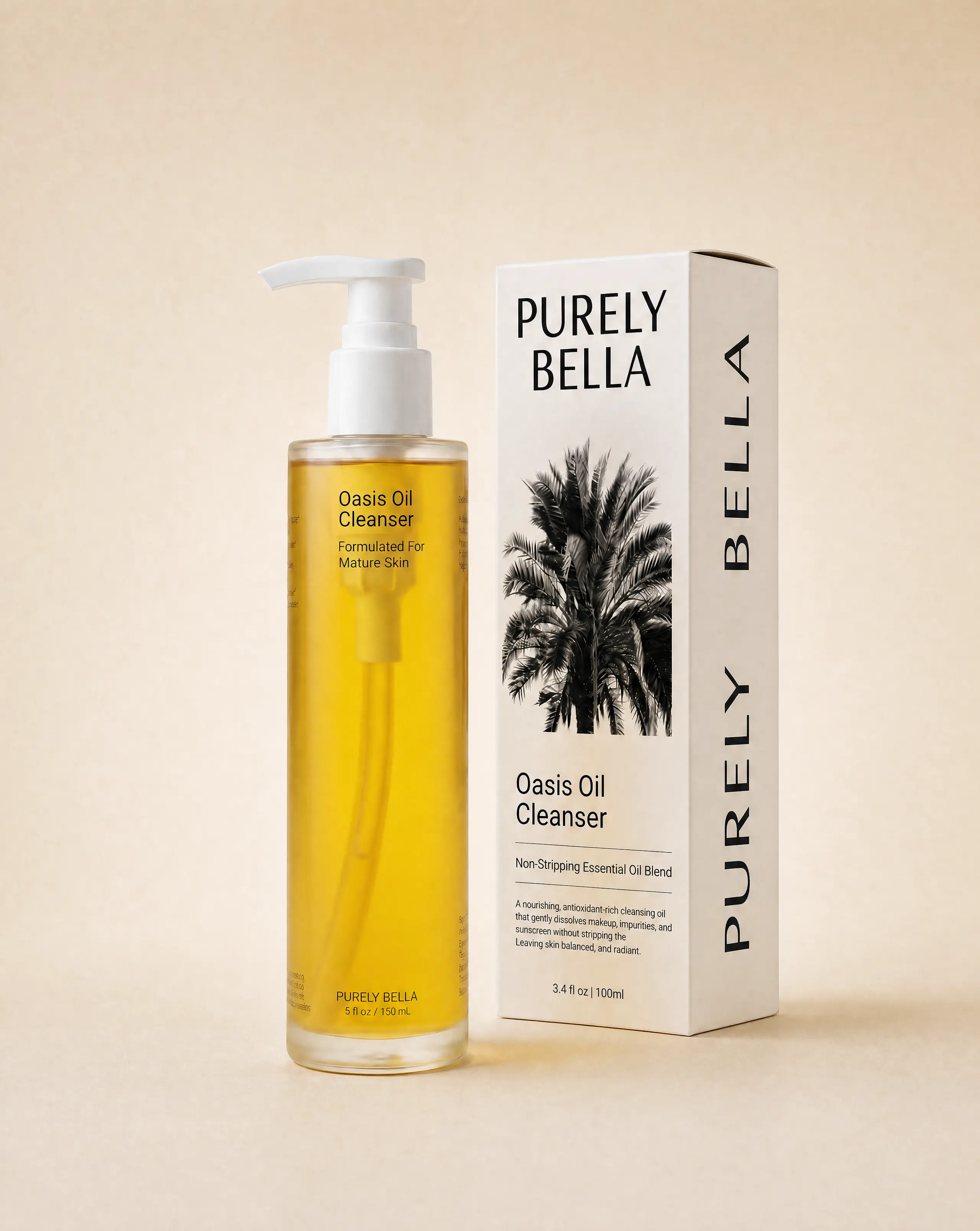Oasis Milky Lightweight Gentle Cleansing Oil Cleanser - Daily Calming Facial Cleanser for Dry, Moisturized Skin, Aroma
