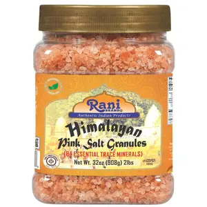 Rani Himalayan Pink Salt Granules (84 Essential Trace Minerals) 32oz (2lbs) 908g PET Jar ~ Natural | Vegan | Gluten Friendly | NON-GMO | Kosher