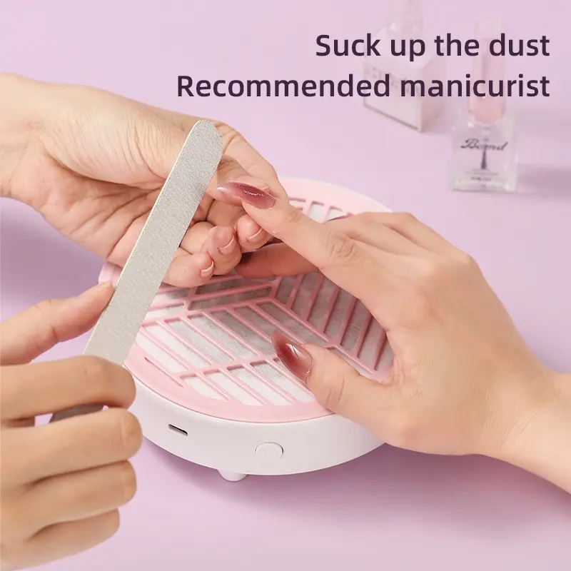 Portable Manicure Nail Dust Collector Vacuum Cleaner, DIY Manicure, Reusable Filter, Powerful Suction, Clean Workspace, Low Noise, Large Battery Capacity, Holiday Gift