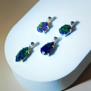 Natural Crystal Pendant Set 1 – 925 Silver & 18K Gold Vermeil