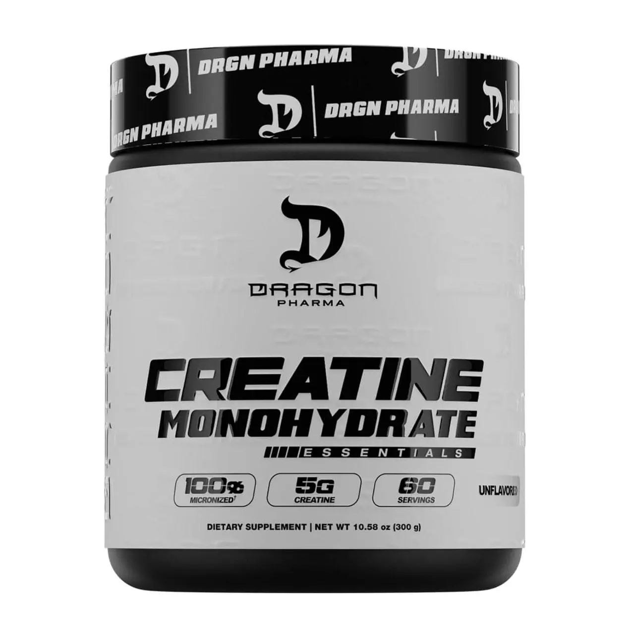 [ Official DRAGON PHARMA Brand ] DRAGON PHARMA Creatine Monohydrate, 60 Servings, Unflavored | Aid Muscle Recovery, Post-Workout Supplement, Antioxidant Support