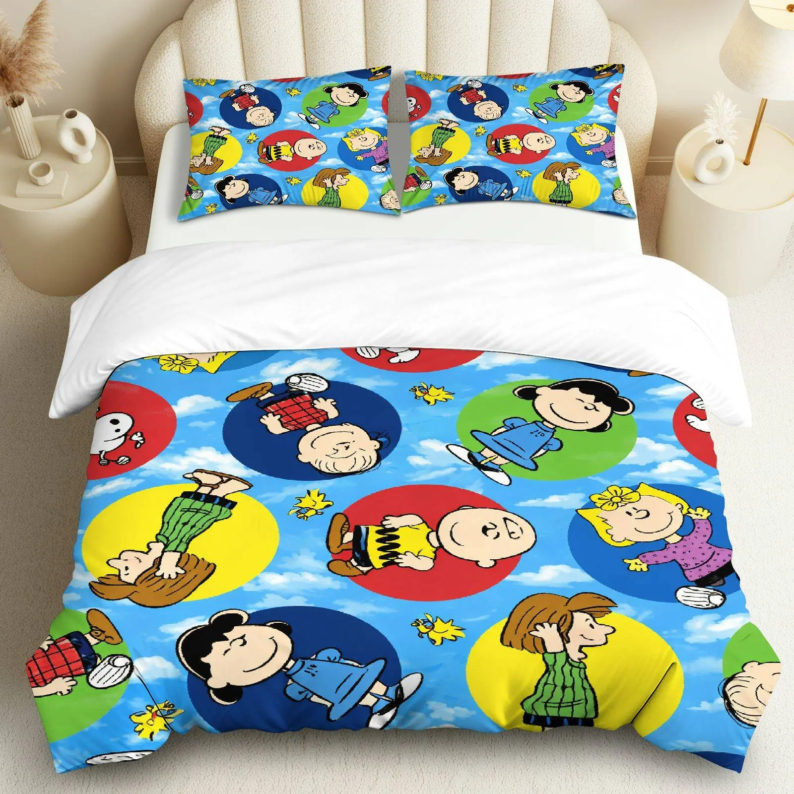 3PCS Duvet Cover Set, 1 Duvet+2 Pillowcases(Without filler), Fun ...