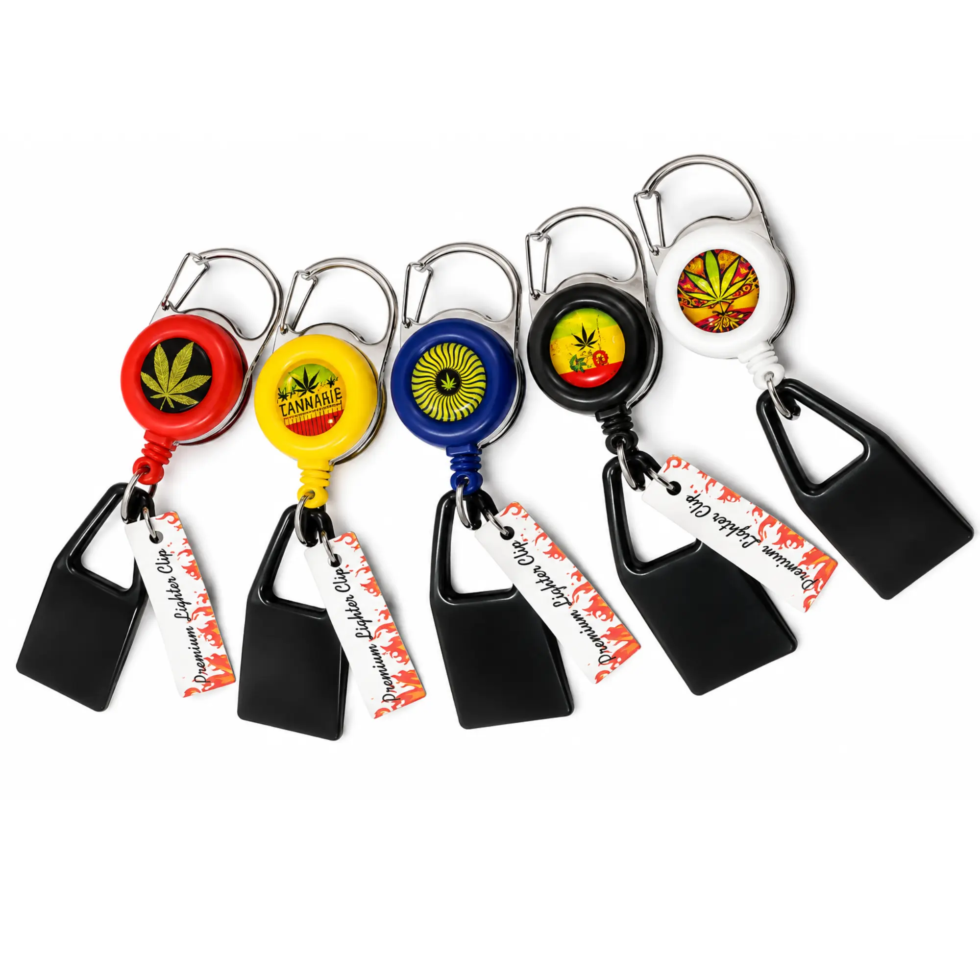 Lighter leash Portable Retractable Keychain Lighters Clip Holder 3.8x12cm Everyday Carry Accessory Assorted Colors