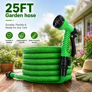 Lightweight garden hose,Durable Expandable Water Hose with 7 Spray Modes for Pet Bathing & Patio Cleaning，High pressure expandable hose,  Lawn irrigation hose,25FT Expandable garden hose. #OutdoorEssentials #CarWashHose graduation gift outdoor decor