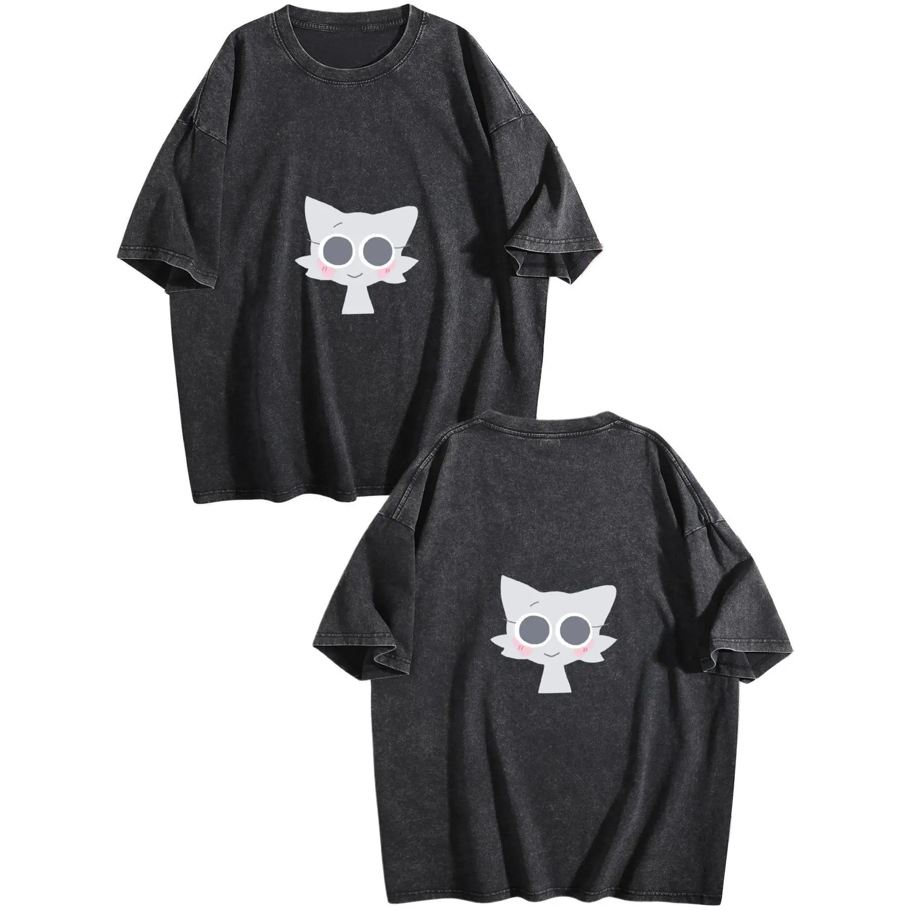 Sprunki Menswear Short-Sleeve T-Shirt - Unisex Streetwear, Relaxed Fit, Casual, Summer, Soft & Breathable, Tops, Shortsleeve, Classic, Tshirt
