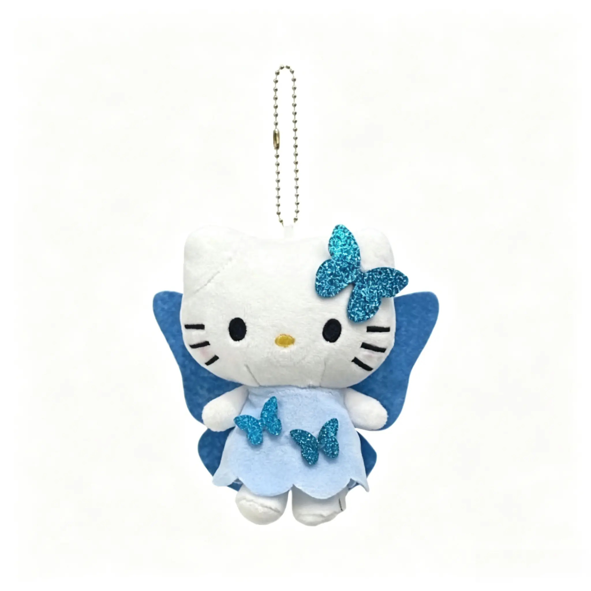 Sanrio Hello Kitty Blue Angel Keychain - Cute Character Bag Charm, Keychains for Women, Backpack Purse Decor, Daily Carry Collectible Gift