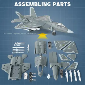 J-35 Aircraft Assembly Model Kit, DIY Engineering Model, Plastic Material, Adult Collectible Desk Decor, Office Table Decoration, Perfect Gift for Collectors