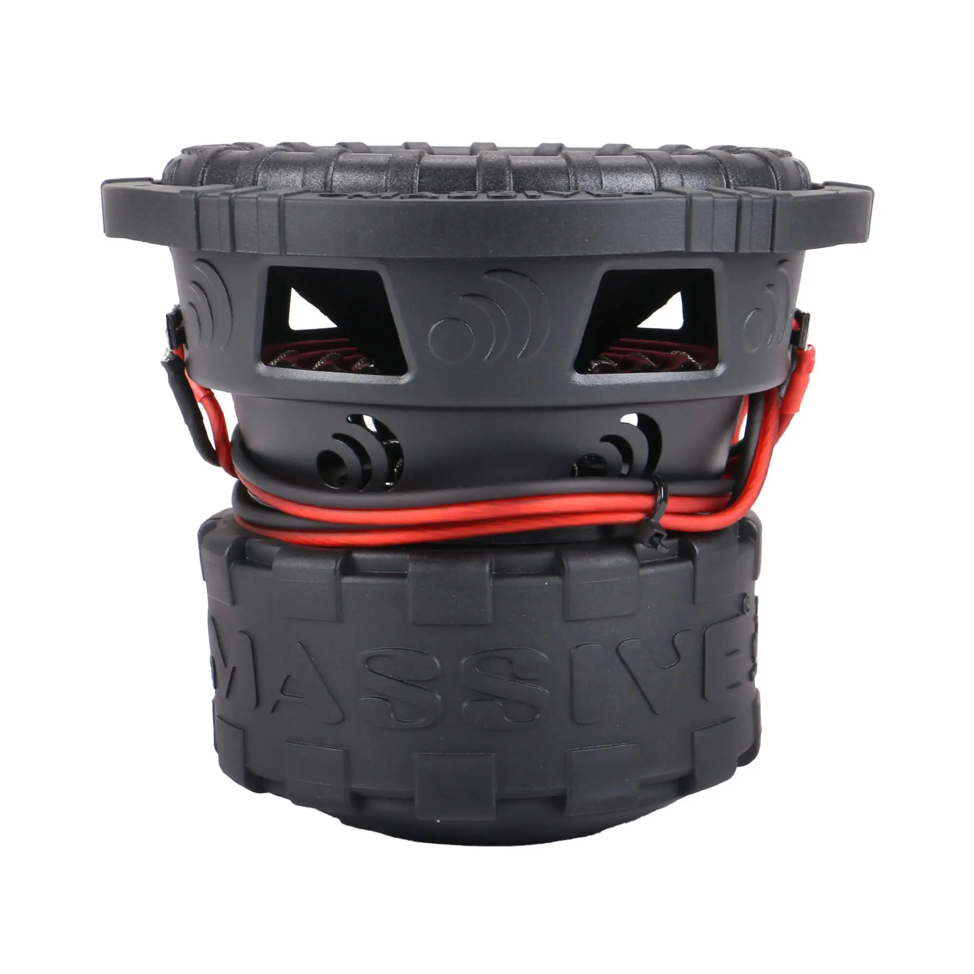 Massive Audio GTR62 - 6.5" 400 Watts RMS Dual 2 Ohm Subwoofer with Grill, Textured Non-Pressed Pulp Cone, High Flux Y30 Magnets, USA Voice Coil