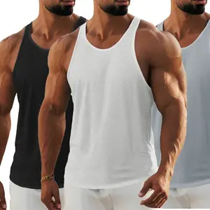 MUSCEL CMDR Men's Athletic Tank Tops (3-Pack) — Casual, Soft Sleeveless Muscle Shirts, Bodybuilding Tees, Crew Neck Sports Tanks (Solid Color)