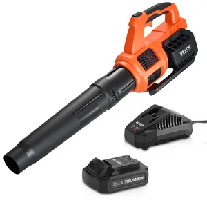 【DealsForYouDays】VEVOR Cordless Leaf Blower, 20V Powerful Electric Leaf Blower with 2.0Ah Battery, Fast Charging & Quiet Operation, 2 Speed Control, 450 CFM/110 MPH Lightweight Powered Blowers for Leaves Lawn Care
