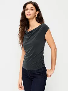 Old Navy Women's Slit-Neck Ruched Top