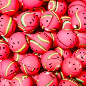 15mm Watermelon Vine Printed Silicone Beads | Colorful Bead Shop | DIY Craft Supplies