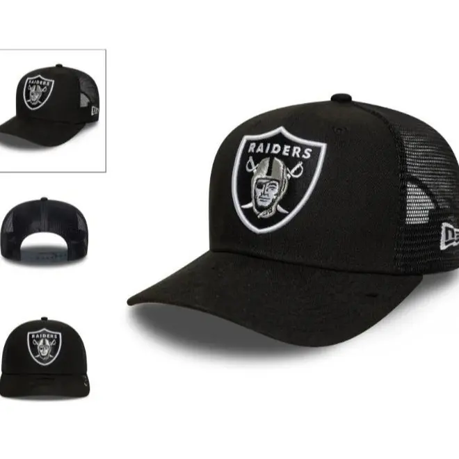 New Era Las Vegas Raiders Essential 9Seventy Trucker Snapback Cap - Premium Unisex Streetwear Hip Hop Sports Collectible Headwear