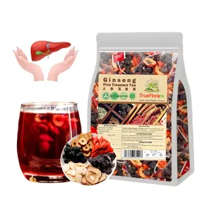 Kidney Tea Formula Ginseng Five Treasure Tea, 6 Precious Ingredients Formula Ginseng Six Treasure Kidney Tea, Men's Kidney Tea Chinese Herbal Tea 50Bags
