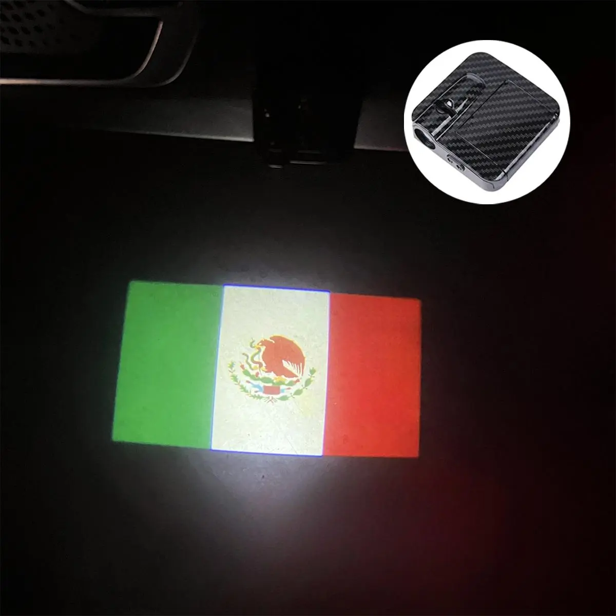 Universal car door welcome lights, Mexican logo car welcome lights are suitable for Toyota, Honda, Nissan, Chevrolet, Ford, GMC, Dodge, non-destructive installation, improve the grade of the car