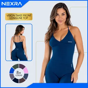 NEXRA Vision Longline Sports Top - with Twist Front Design, for Sports & Outdoor Activities