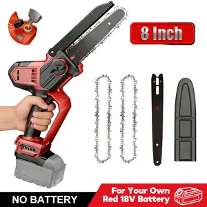 8" Cordless Mini Chainsaw, Portable Electric Chainsaw for Milwaukee M18 Battery, Brushless Electric Power Pruner with Auto Oiler & Auto-Tension, Handheld Power Chain Saw for Tree Trimming and Wood Cutting (Tool Only)