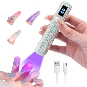 Cordless Rechargeable Nail Lamp, Wireless Nail Dryer, Smart Nail Dryer, Portable Nail Dryer, Nail Polish Curing Lamp, UV Lamp Cured, UV Light, LED Nail Light, Digital Display, Dual-Timer Function, Essential Nail Care Tool for Home and Salon Manicures