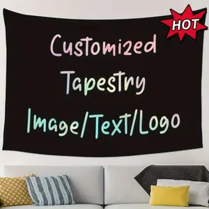 2D Flat, 1pc of 2D Printed Multi-size Customizable Personalized Text and Photo Tapestry, Custom Banner - Personalized Text and Background Design, Lightweight and Suitable for Weddings, Birthdays, Father's Day, Mother's Day Gifts, and Home Decor