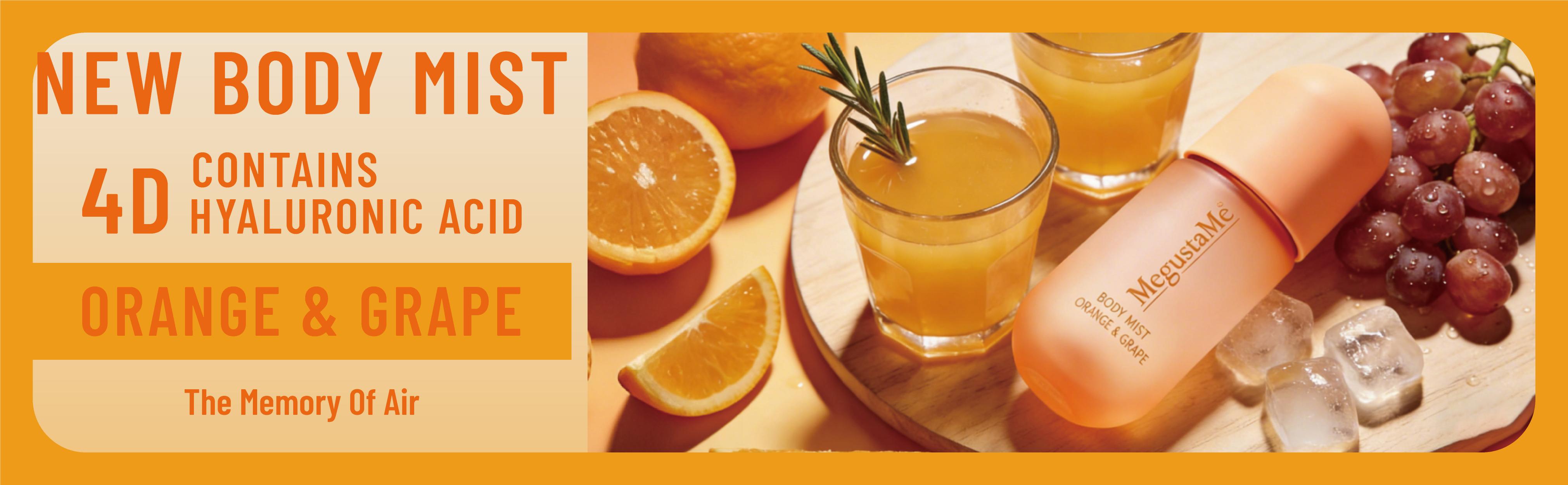 Orange grape perfume, long-lasting citrus fruit perfume spray, no preservatives, no phthalates, light, non sticky, mild and safe daily fragrance, 3.3 liquid ounces (about 100 ml)