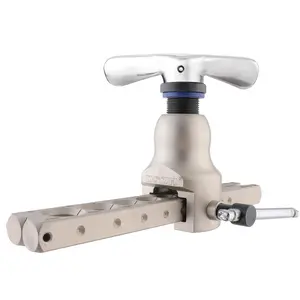 Flaring Tool for 1/4" - 3/4" HVAC Copper Flare Tool with Metric and Imperial Integrated Clamps 45? Eccentric Tube Flaring Tool Set for Copper Aluminum Pipe