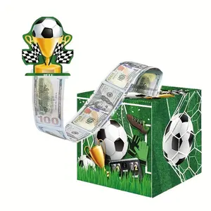 Football Surprise Gift Box Decorative Creative Present New Team Celebration Party Money Drawer, Send Friends Lover Family Birthday Gifts