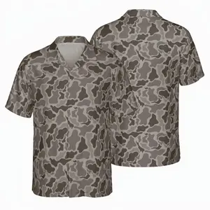 Aesthetic Camo Hawaiian Shirt, Unisex Duck Hunting Top, Summer Streetwear, Oversized Casual Button-Up, Plus Size S-5XL, Matching Couple Gift