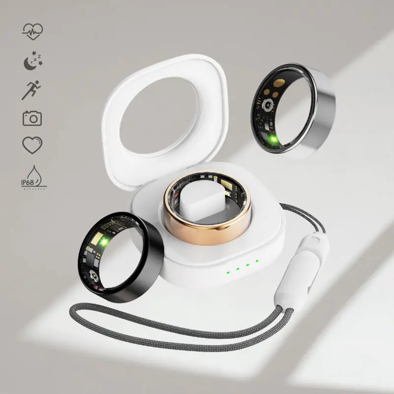 2026 Smart Health Ring for Women & Men,5-7 days Fitness Tracker with Blood Oxygen/HeartRate,Sleep Analysis, Step/Calorie/Activity Monitoring,Remote Camera Control,IP68 5ATM Waterproof,No Monthly Fee Smart wearable,Charging Case,Size7-13 tik