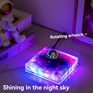 HCNT Magnetic Levitation UFO Creative Ornament Romantic Atmosphere 7-Color Light Gradient Levitation Technology Creative Home Gift
