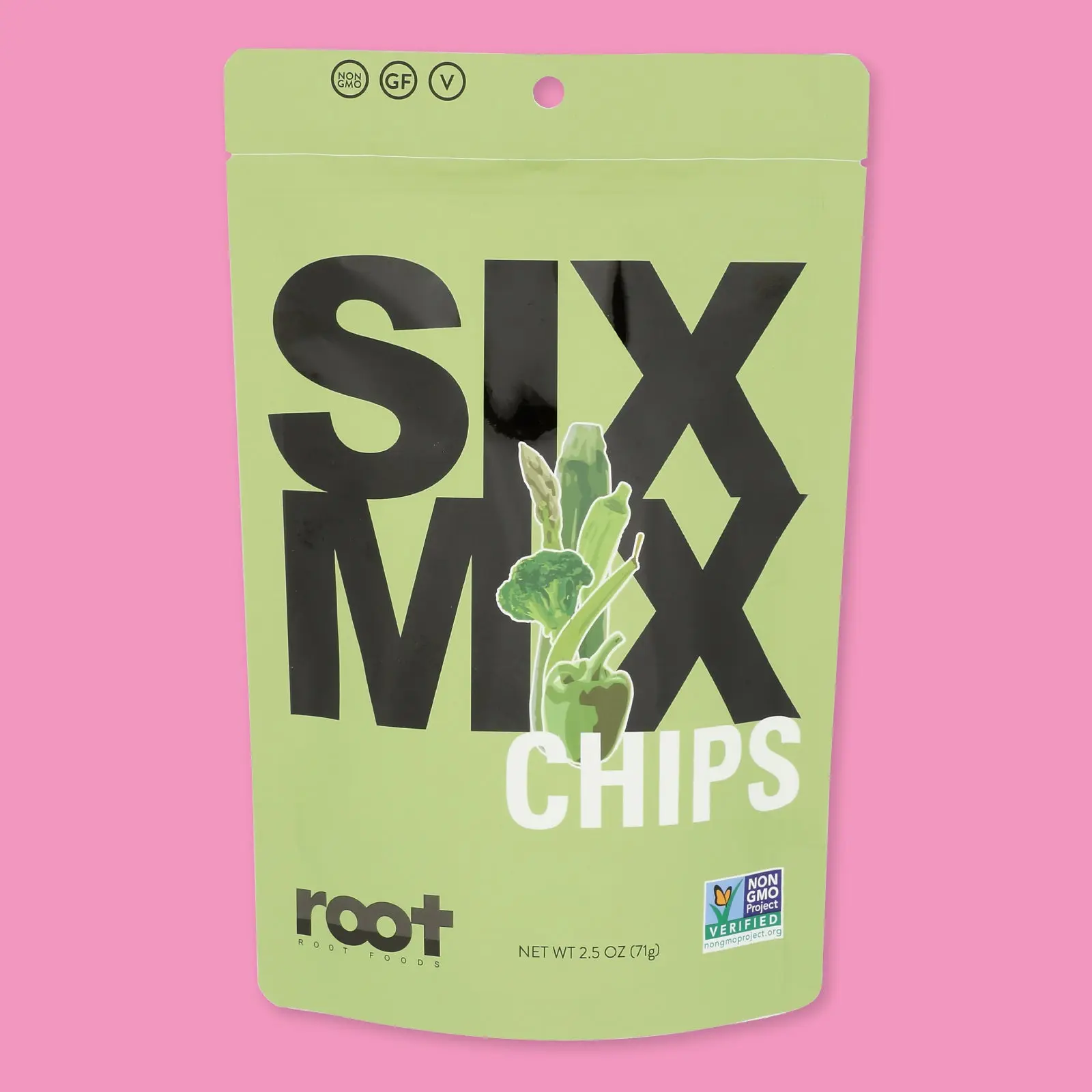 Root Foods Vegetable Chips – 6 Pack, Crispy Snack Option, Real Vegetables Natural, Farm-Fresh Hand-Sliced, Avocado Oil, Sea Salt, 100% Vegetables