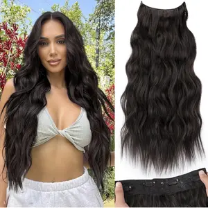 16/20/24 inch hidden single-piece wig - matte high-temperature heat-resistant wig - 30cm extended lace inner net - natural and easy to maintain - increases hair volume - comfortable for daily wear