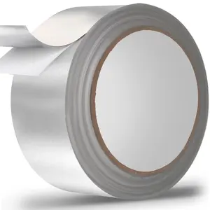 Aluminum Tape, 2 inch x 65 Feet Foil Tape (3.9 mil), Insulation Adhesive Metal Tape, High Temperature Heavy Duty HVAC Tape, Silver Tape Aluminum Foil Tape for Ductwork, Dryer Vent, HVAC