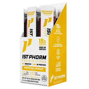 1st Phorm Protein Sticks, 18g of Protein per Stick, No MSG or Nitrates, 15 ct